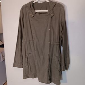 Maurice's‎ linen/cotton blend utility jacket M